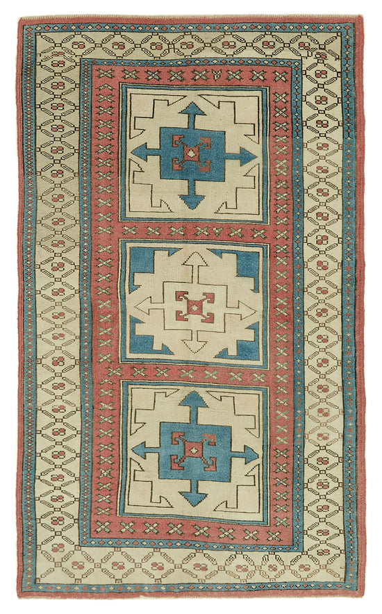 4x7 Vintage Handmade Anatolian Rug - 46742