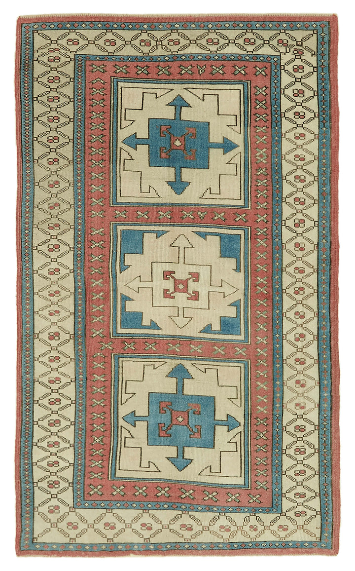 4x7 Vintage Handmade Anatolian Rug - 46742