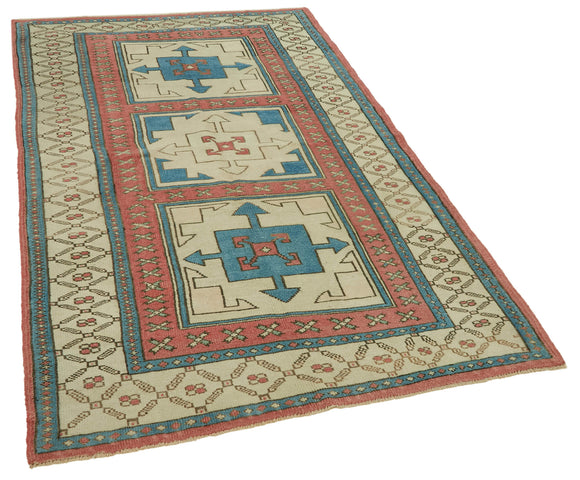 4x7 Vintage Handmade Anatolian Rug Rug - 46742