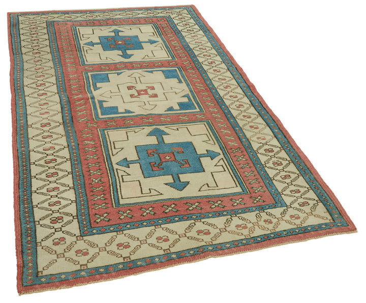 4x7 Vintage Handmade Anatolian Rug - 46742