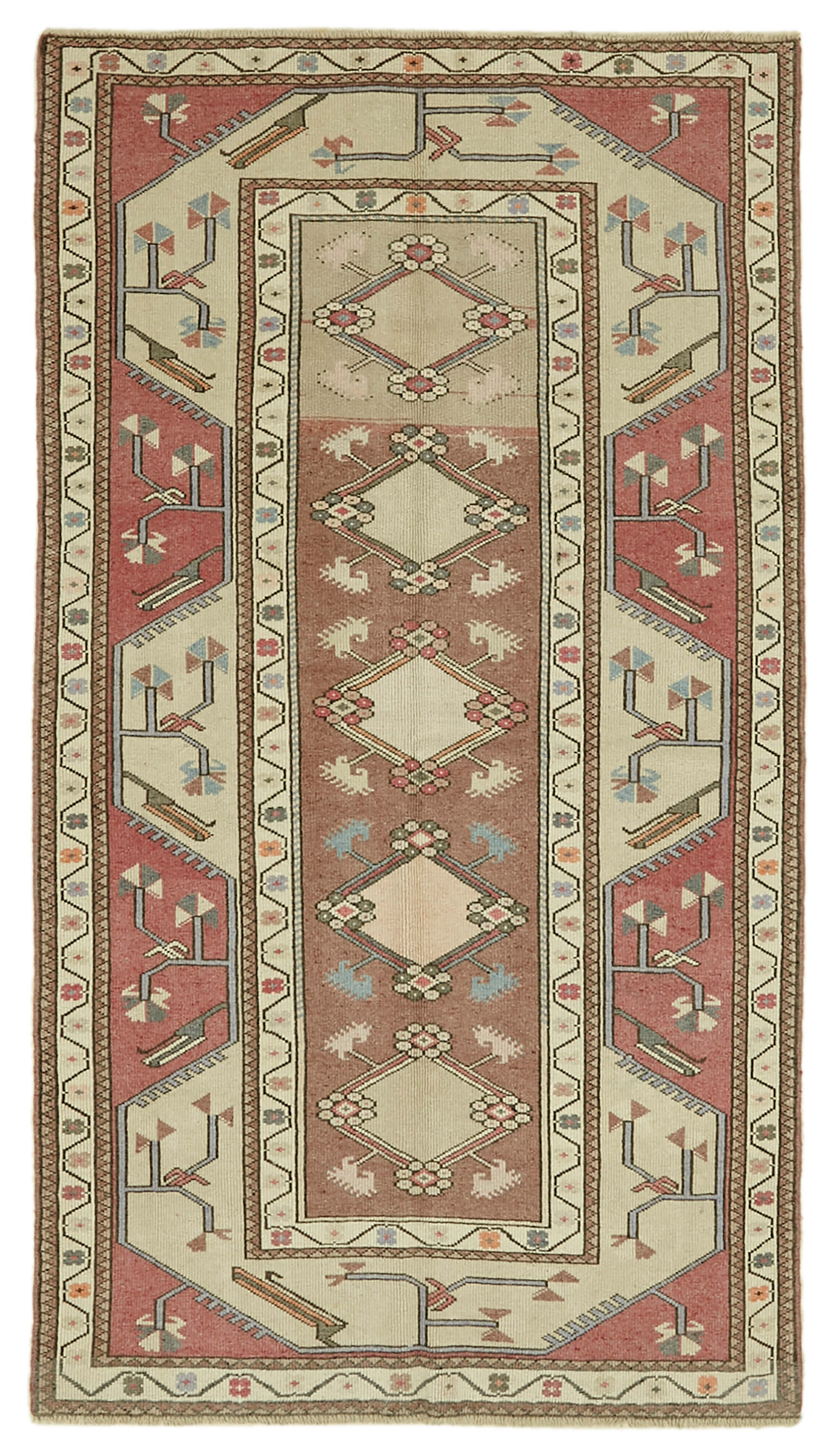 4x7 Vintage Handmade Anatolian Rug - 46743