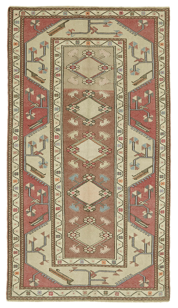 4x7 Vintage Handmade Anatolian Rug Rug - 46743