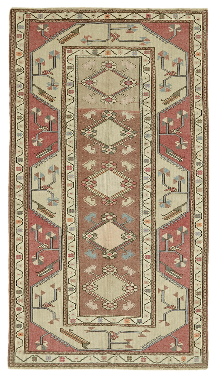 4x7 Vintage Handmade Anatolian Rug - 46743