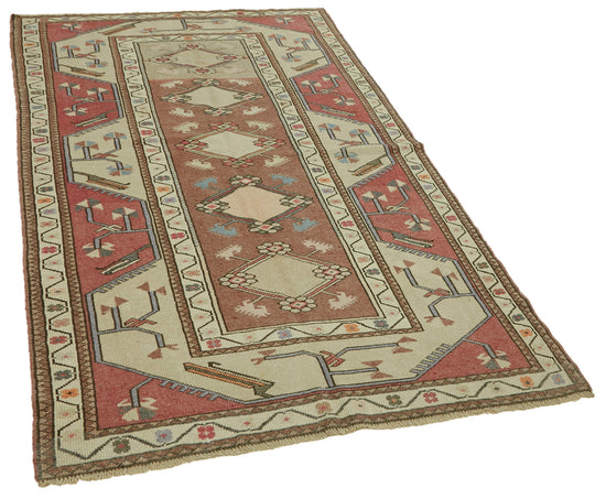 4x7 Vintage Handmade Anatolian Rug - 46743