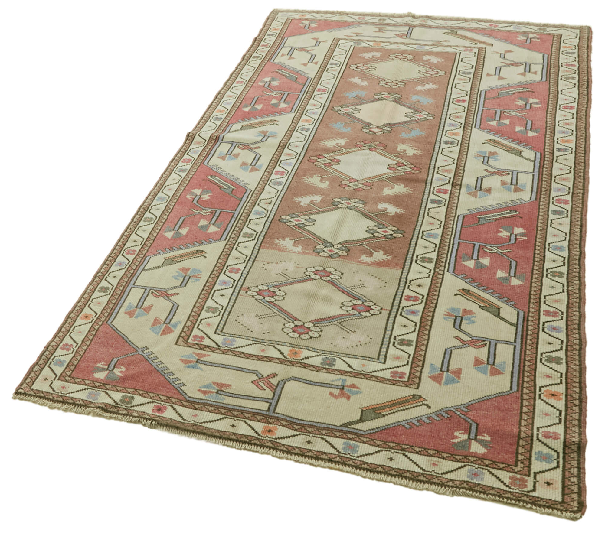 4x7 Vintage Handmade Anatolian Rug - 46743