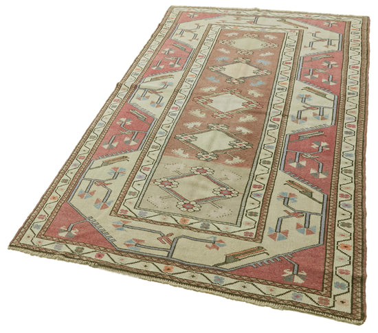 4x7 Vintage Handmade Anatolian Rug - 46743