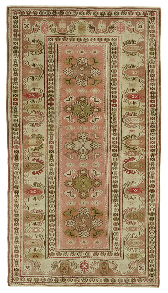 4x8 Vintage Handmade Anatolian Rug - 46753