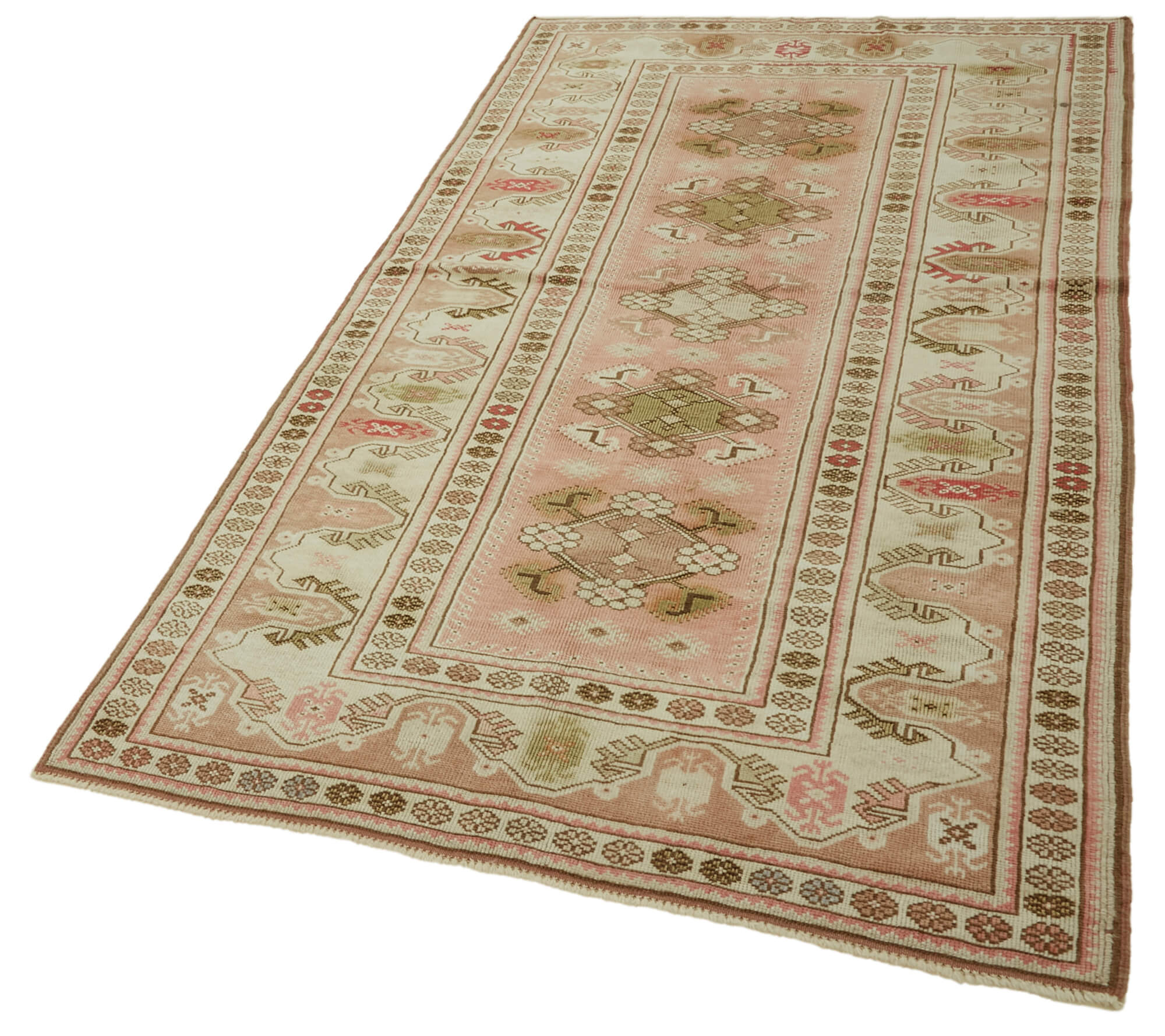 4x8 Vintage Handmade Anatolian Rug - 46753