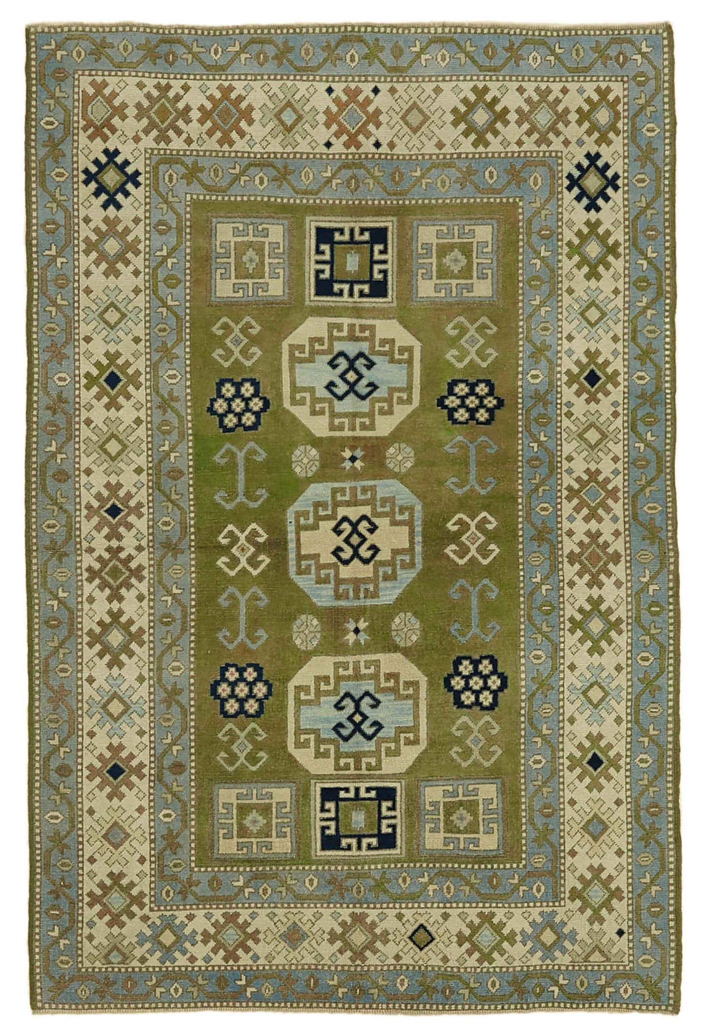 5x7 Vintage Handmade Anatolian Rug - 46754