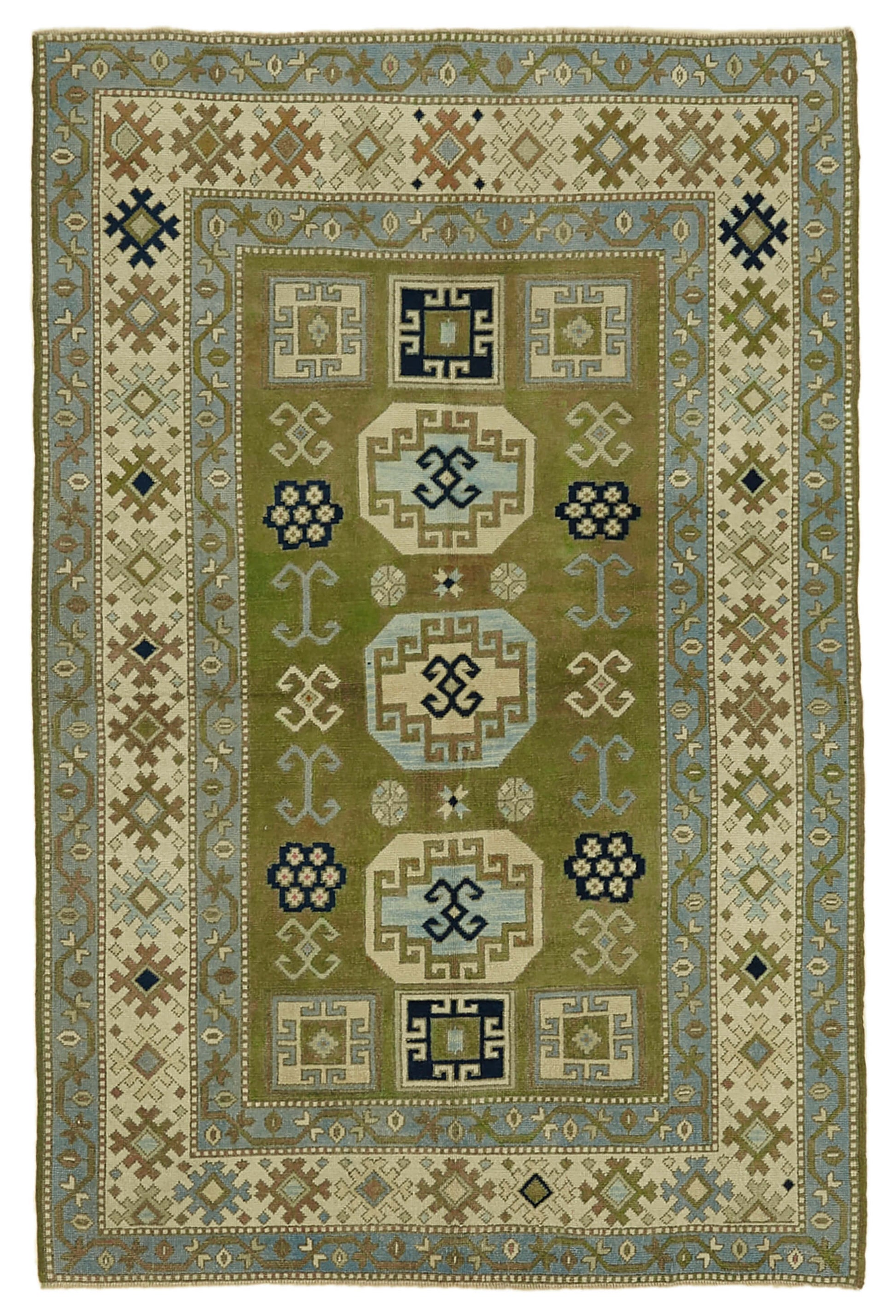 5x7 Vintage Handmade Anatolian Rug - 46754