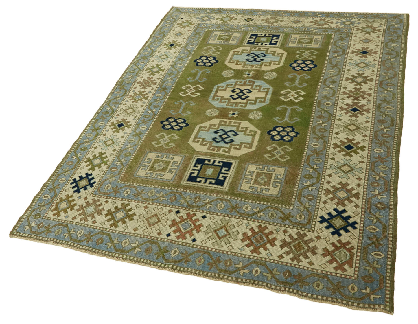 5x7 Vintage Handmade Anatolian Rug - 46754