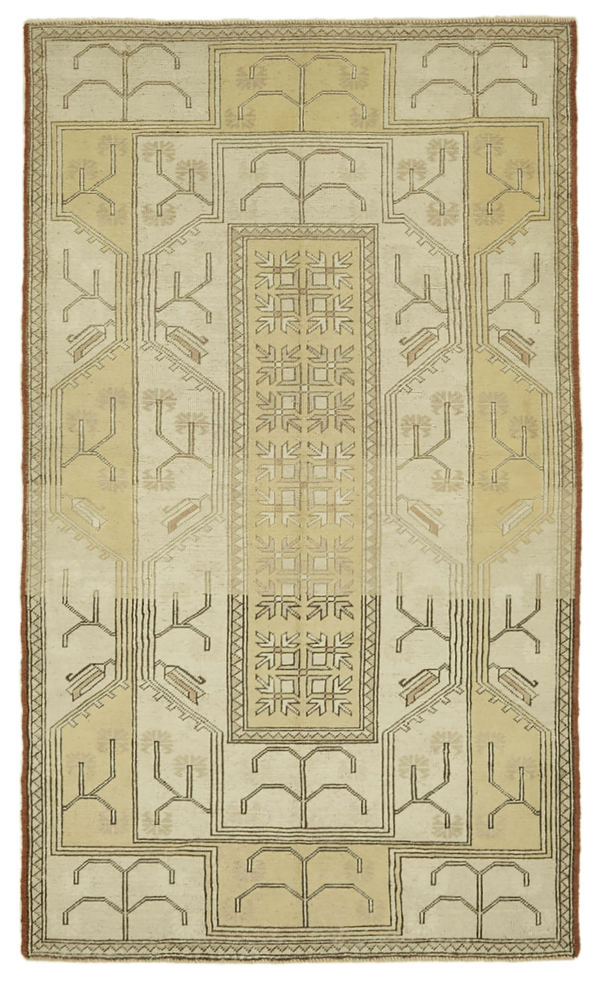 4x7 Vintage Handmade Anatolian Rug - 46757