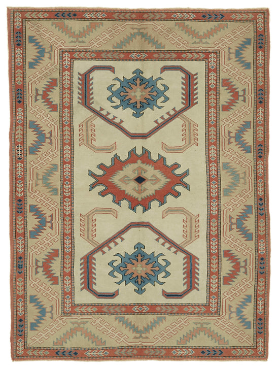 5x7 Vintage Handmade Anatolian Rug Rug - 46760