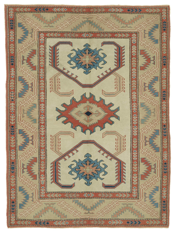 5x7 Vintage Handmade Anatolian Rug Rug - 46760