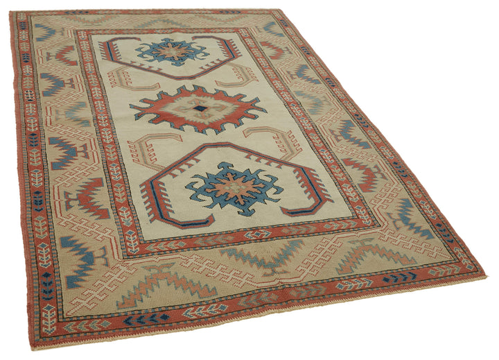 5x7 Vintage Handmade Anatolian Rug Rug - 46760