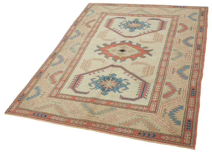 5x7 Vintage Handmade Anatolian Rug Rug - 46760