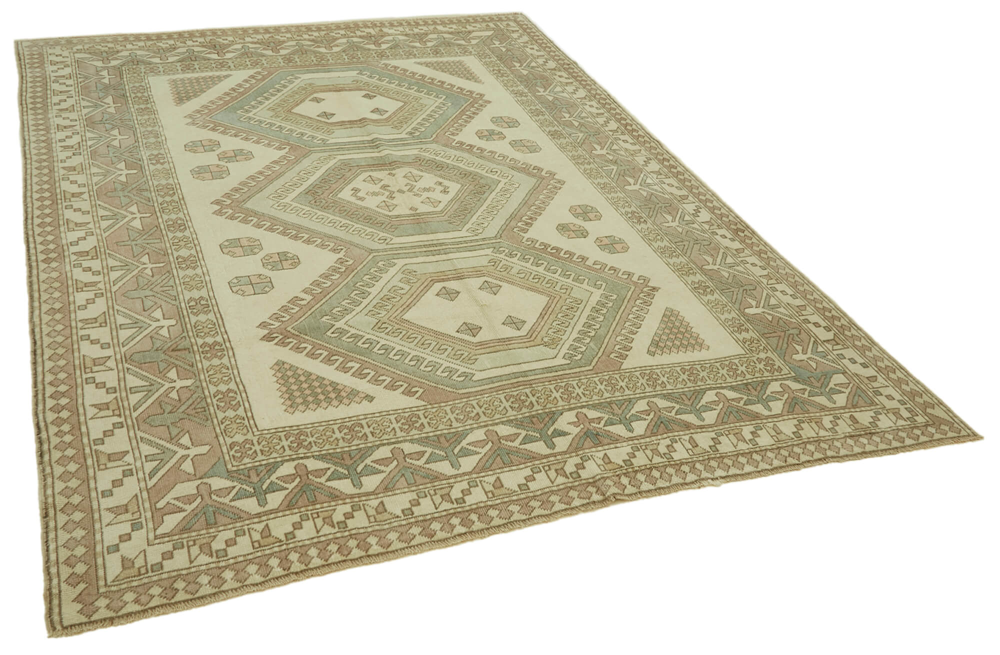 7x9 Vintage Handmade Anatolian Rug - 46766