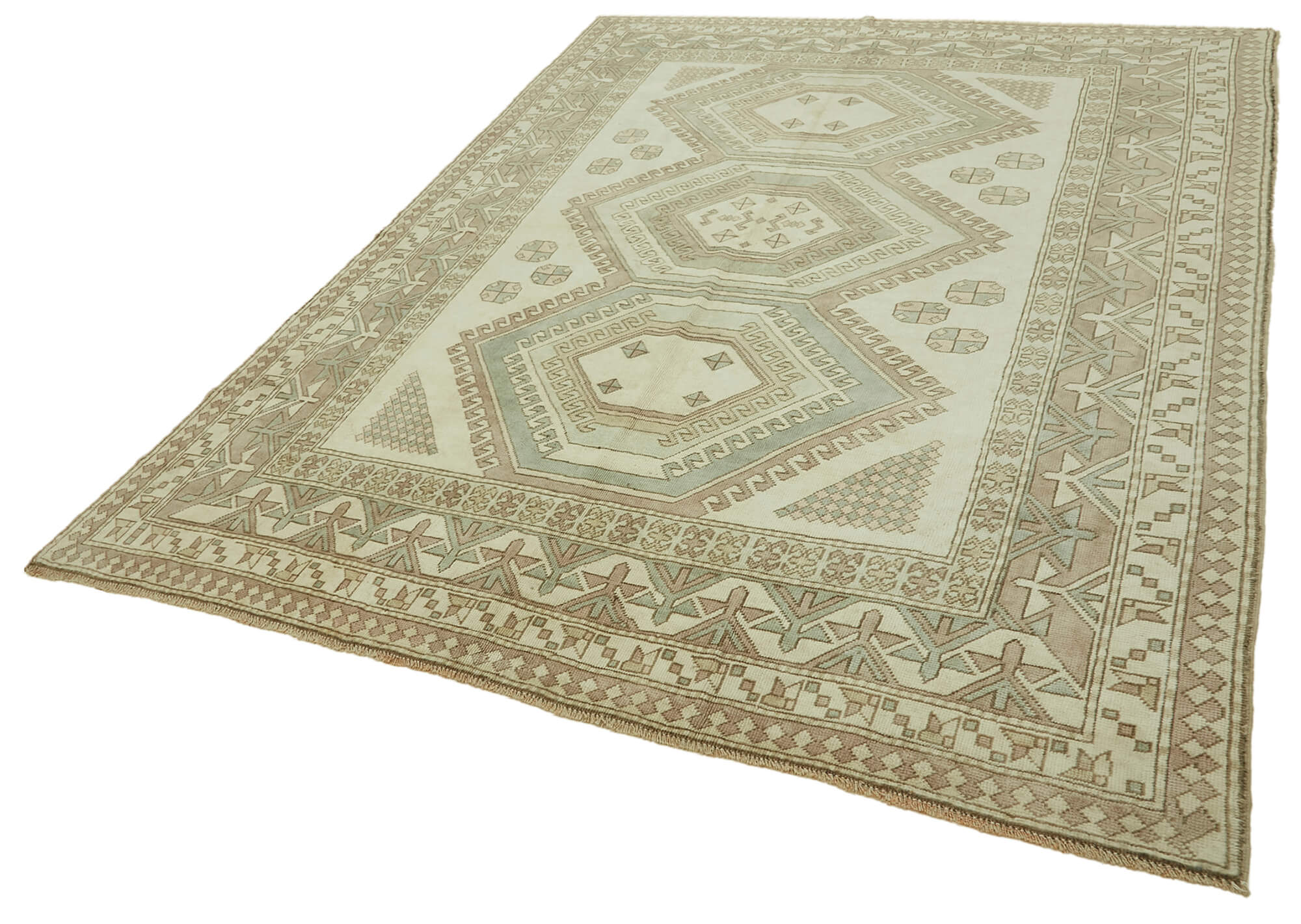 7x9 Vintage Handmade Anatolian Rug - 46766