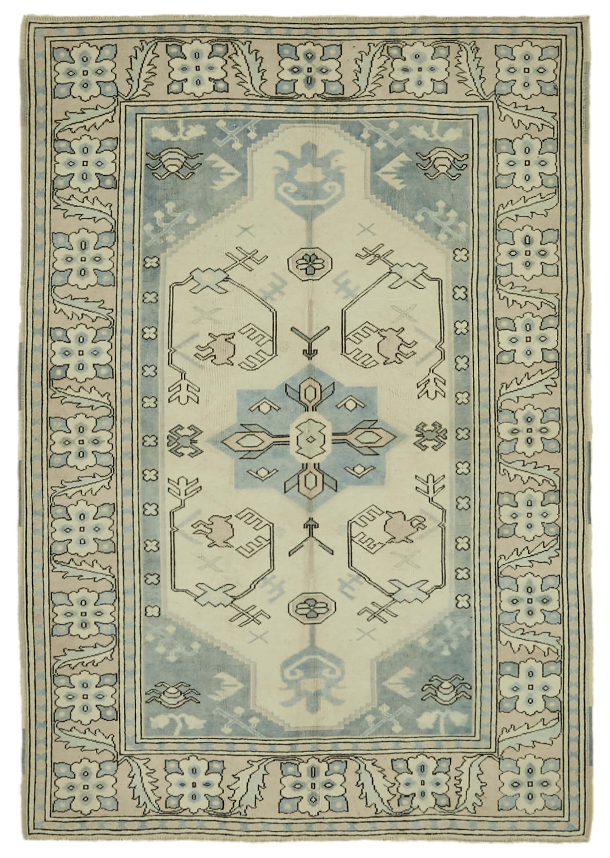 5x8 Vintage Handmade Anatolian Rug - 46769