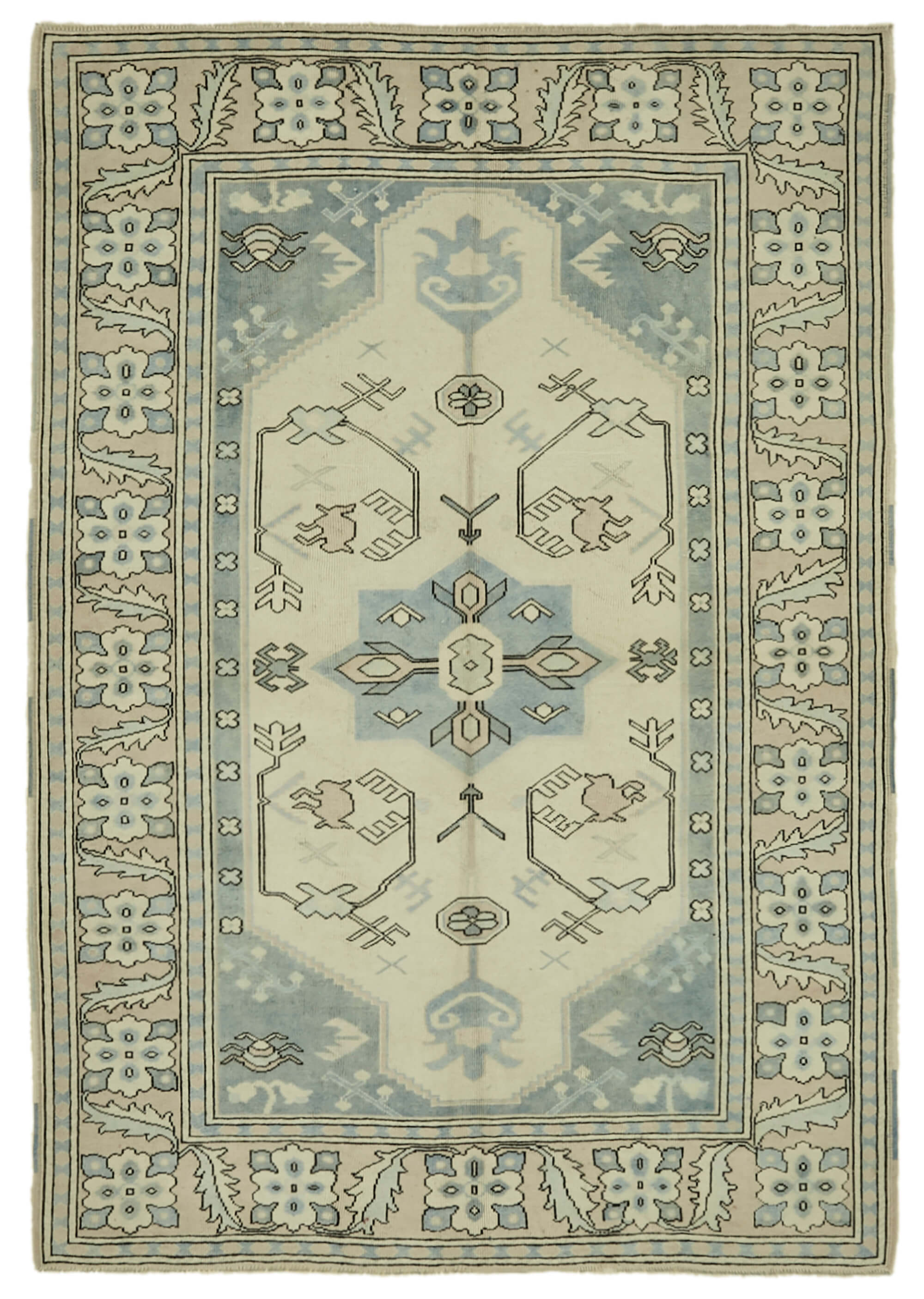 5x8 Vintage Handmade Anatolian Rug - 46769
