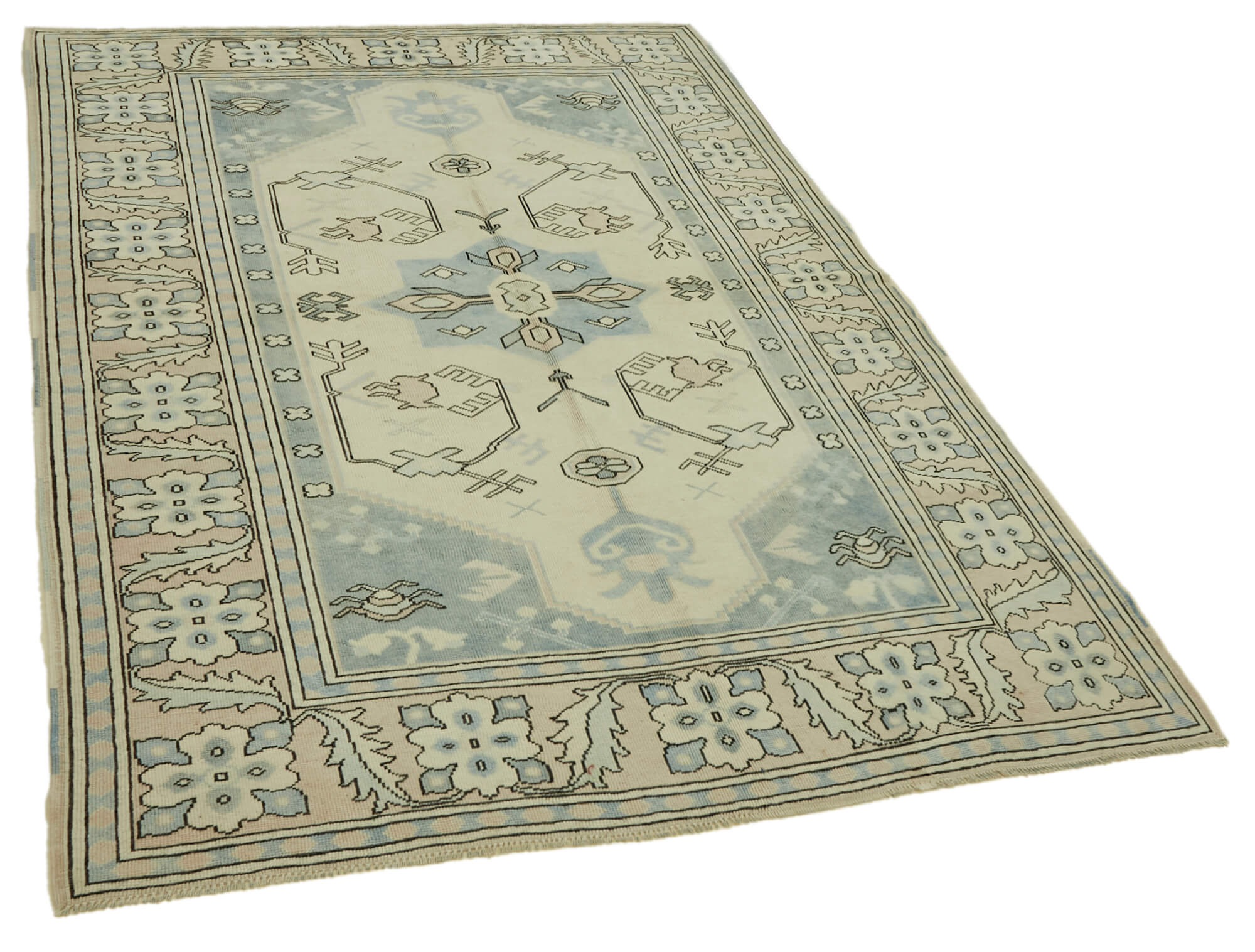 5x8 Vintage Handmade Anatolian Rug - 46769