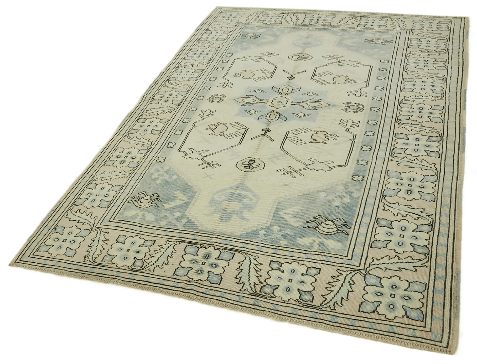 5x8 Vintage Handmade Anatolian Rug - 46769
