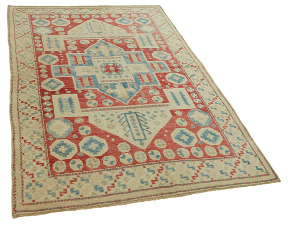 5x7 Vintage Handmade Anatolian Rug - 46770