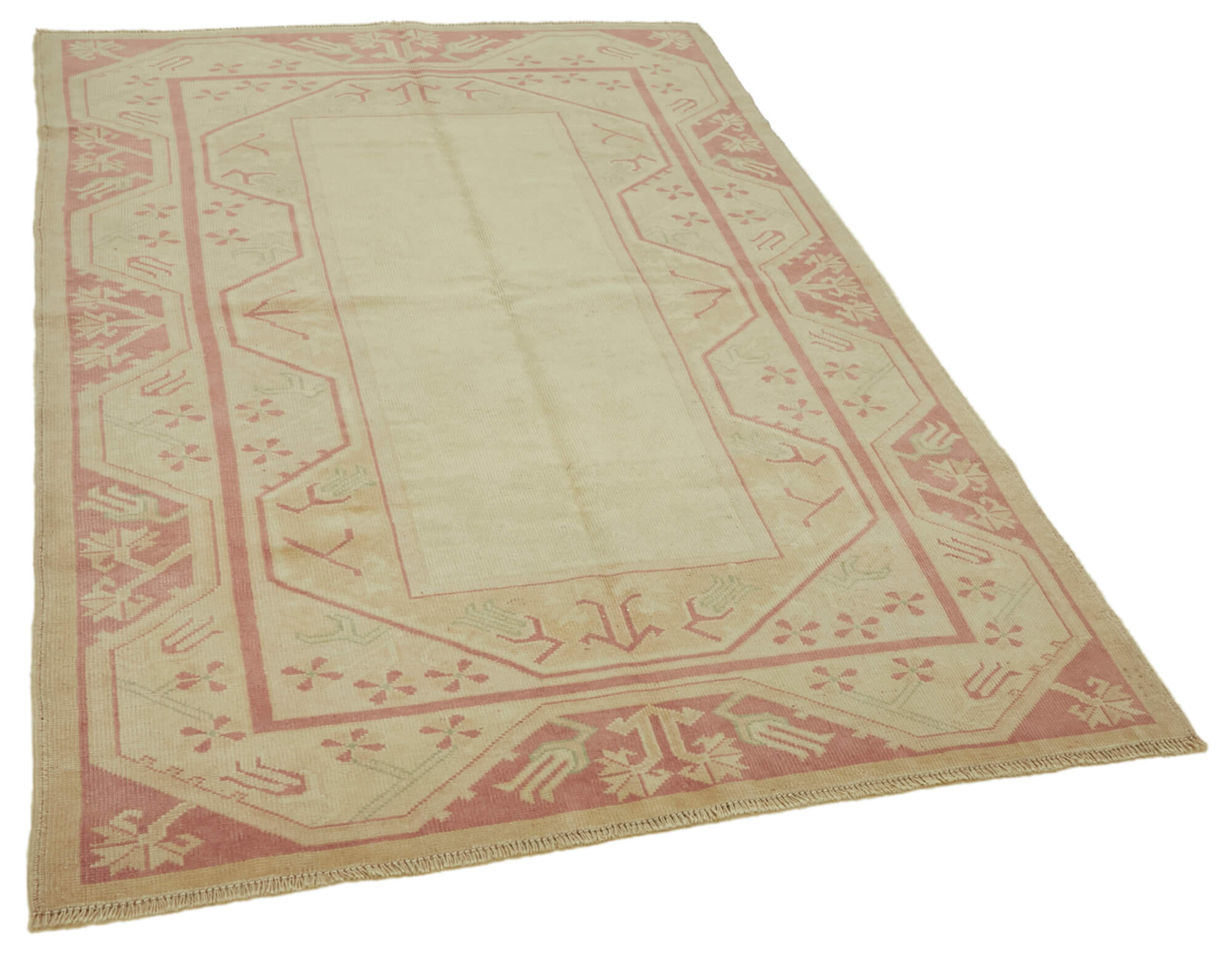 5x7 Vintage Handmade Anatolian Rug - 46771