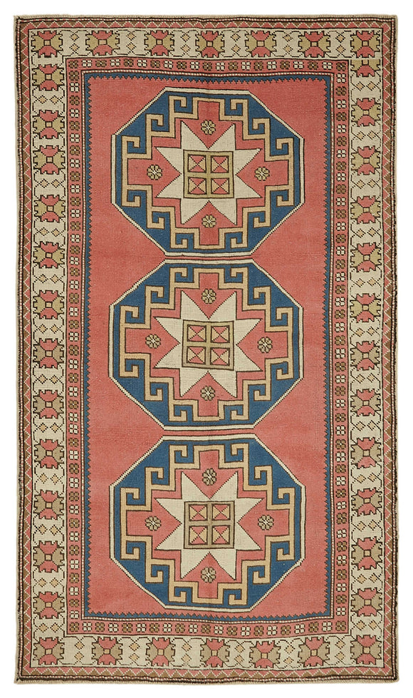 5x8 Vintage Handmade Anatolian Rug - 46781