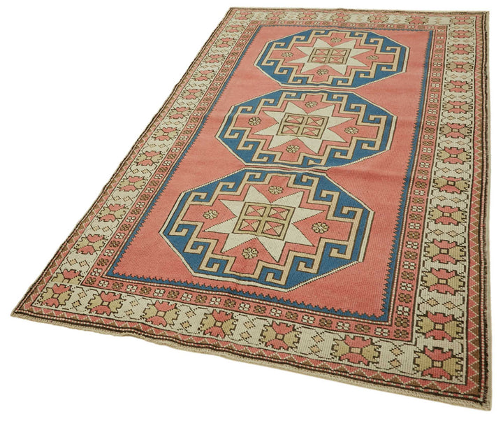 5x8 Vintage Handmade Anatolian Rug - 46781