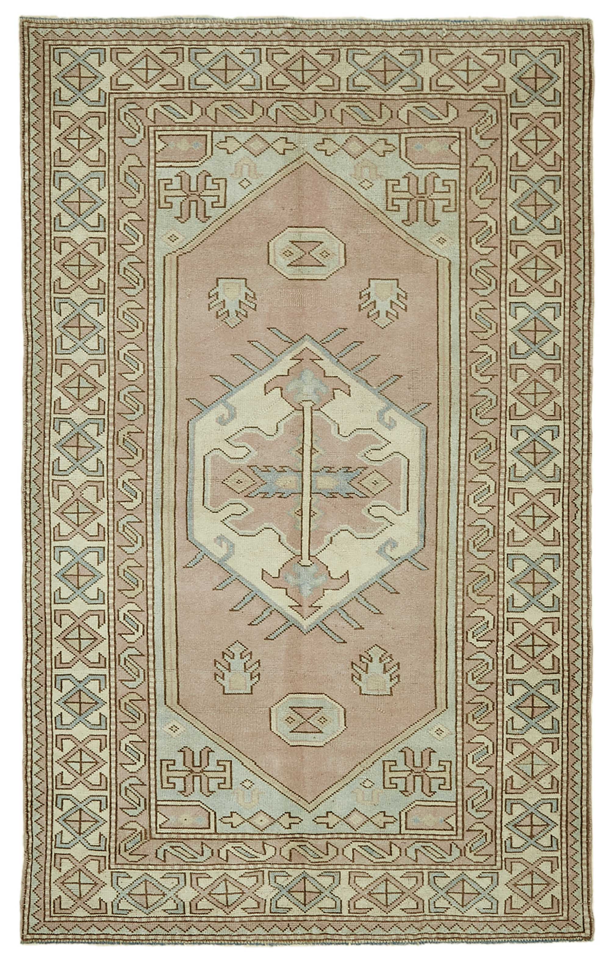 5x8 Vintage Handmade Anatolian Rug - 46782