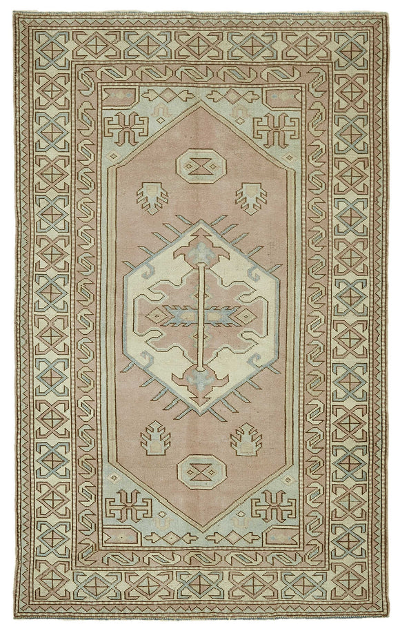 5x8 Vintage Handmade Anatolian Rug - 46782