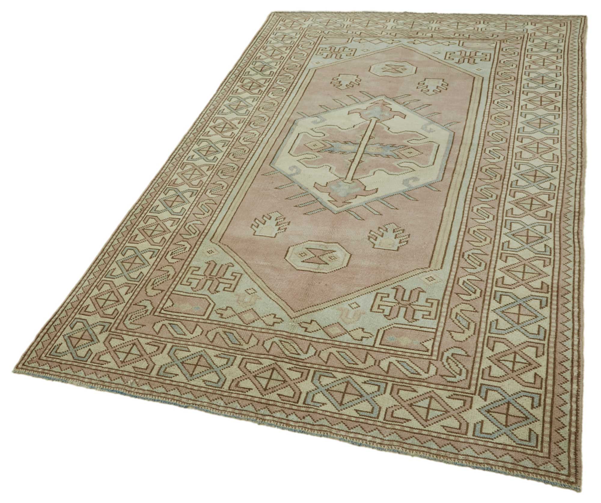 5x8 Vintage Handmade Anatolian Rug - 46782