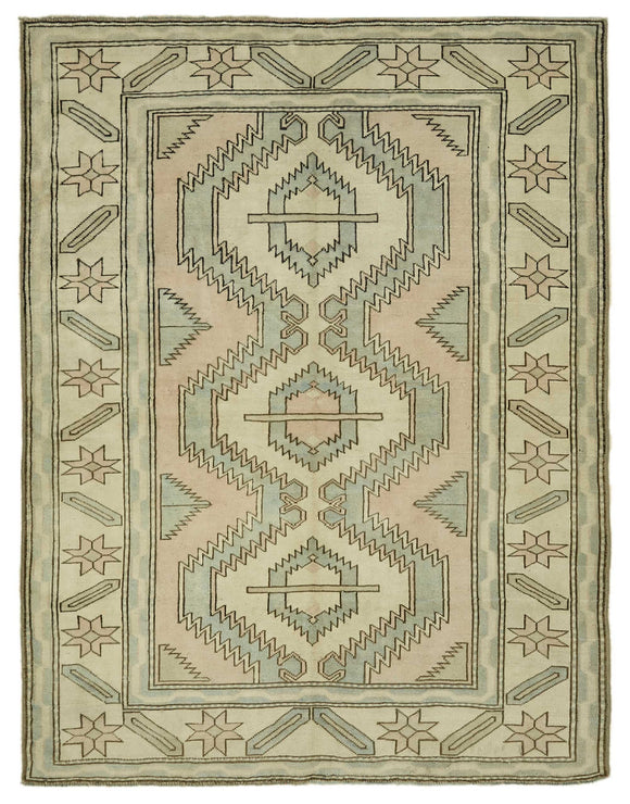 6x8 Vintage Handmade Anatolian Rug - 46783