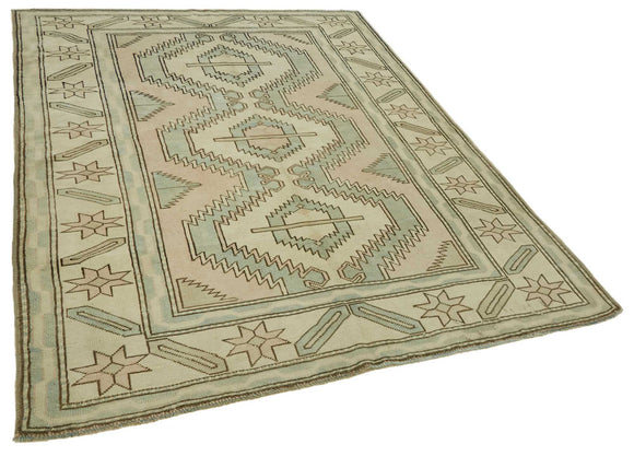 6x8 Vintage Handmade Anatolian Rug - 46783