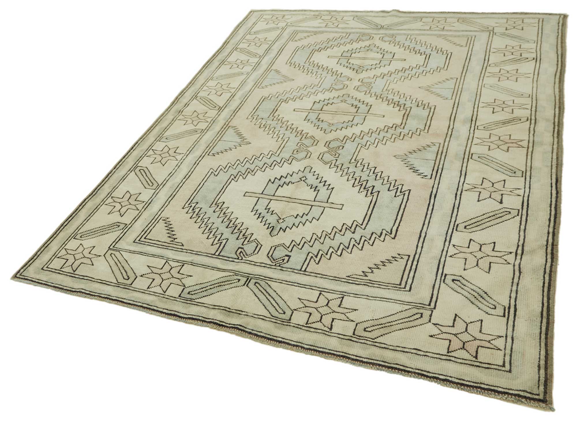 6x8 Vintage Handmade Anatolian Rug - 46783