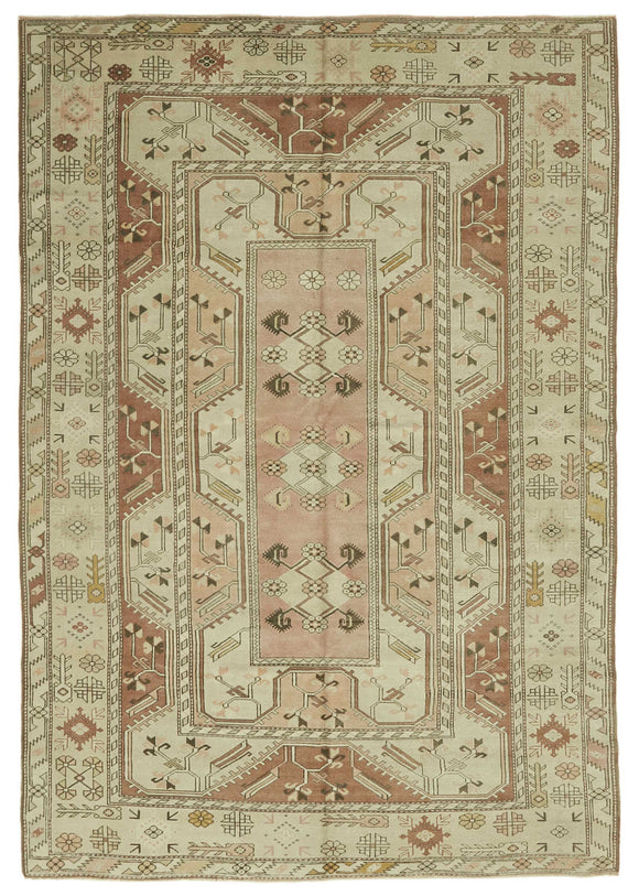 6x9 Vintage Handmade Anatolian Rug - 46784