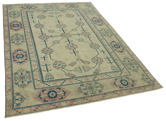 6x8 Vintage Handmade Anatolian Rug - 46785