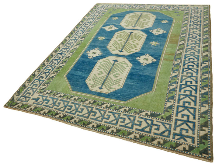 7x10 Vintage Handmade Anatolian Rug - 46787