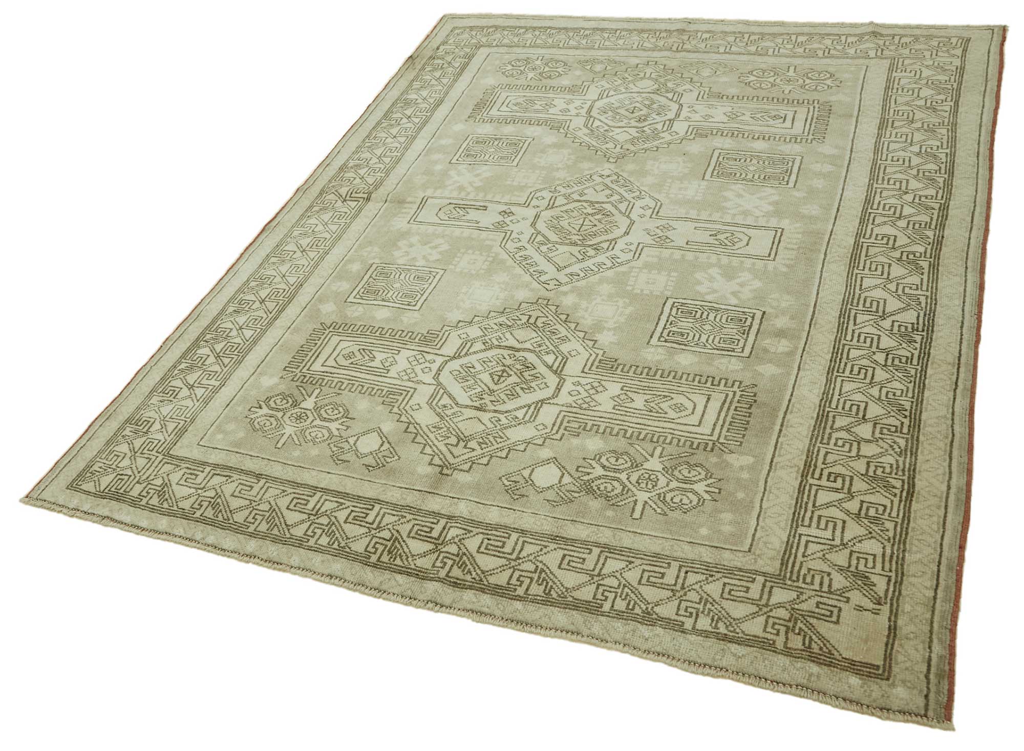 5x7 Vintage Handmade Anatolian Rug - 46788