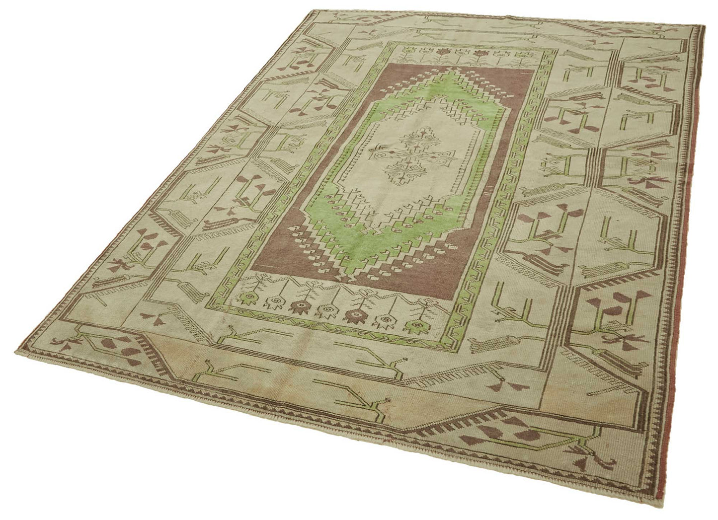 5x7 Vintage Handmade Anatolian Rug - 46798