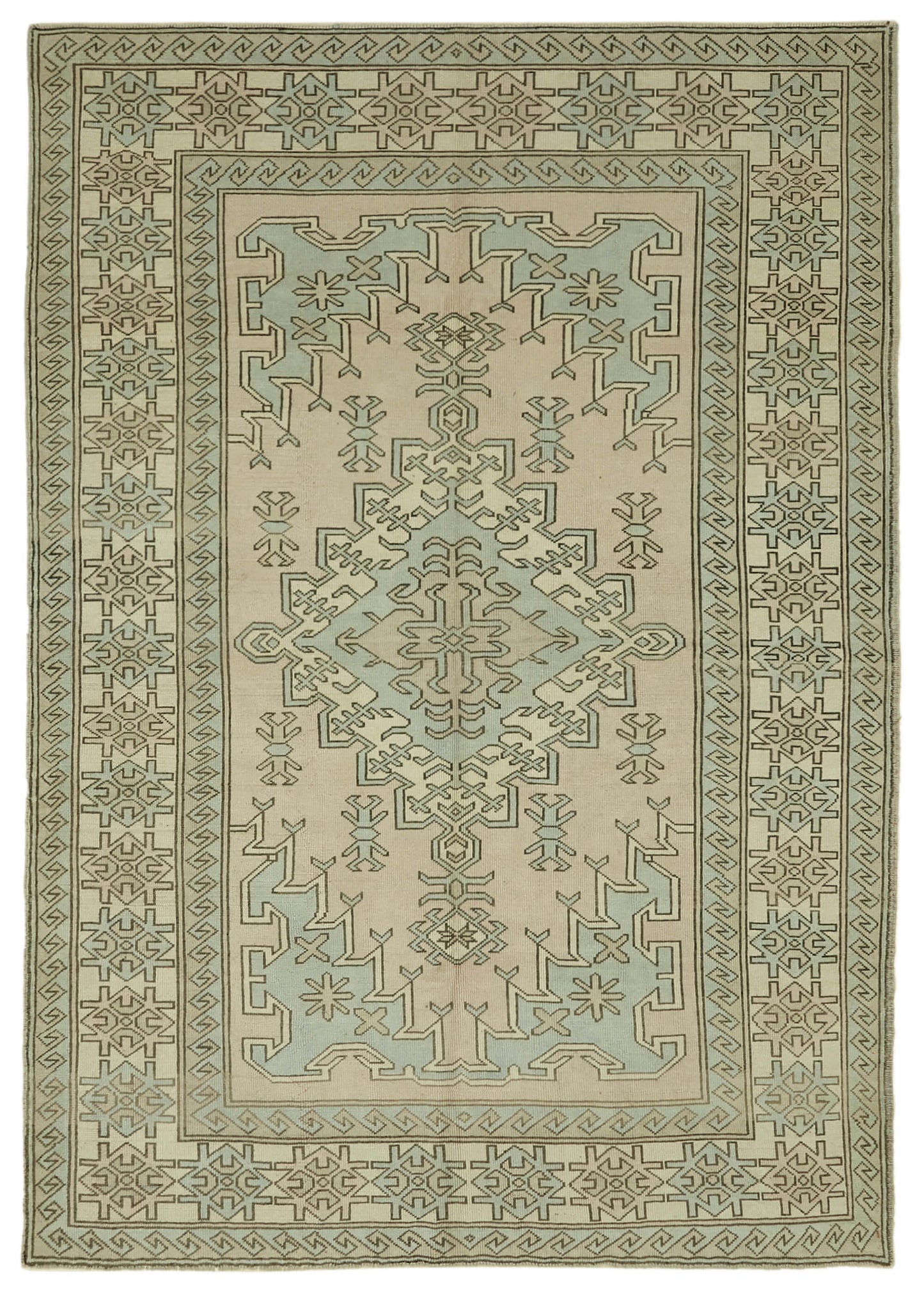 7x9 Vintage Handmade Anatolian Rug - 46807