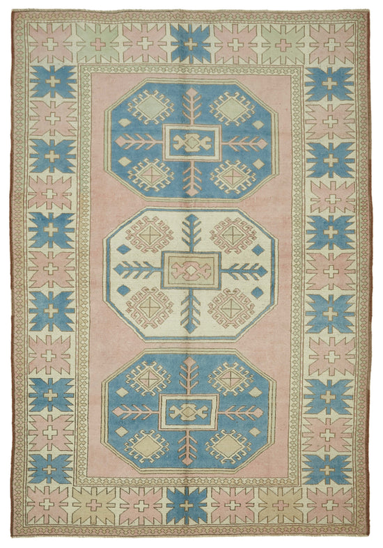 7x10 Vintage Handmade Anatolian Rug - 46815