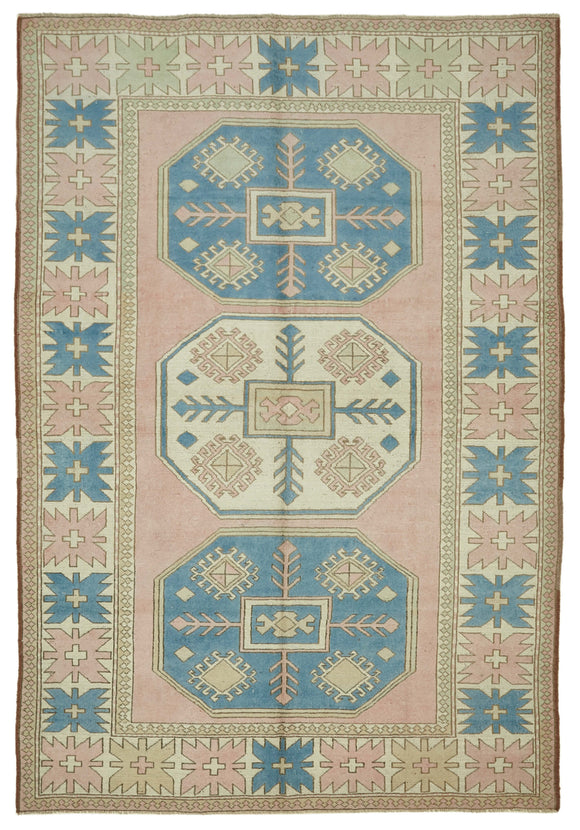 7x10 Vintage Handmade Anatolian Rug - 46815