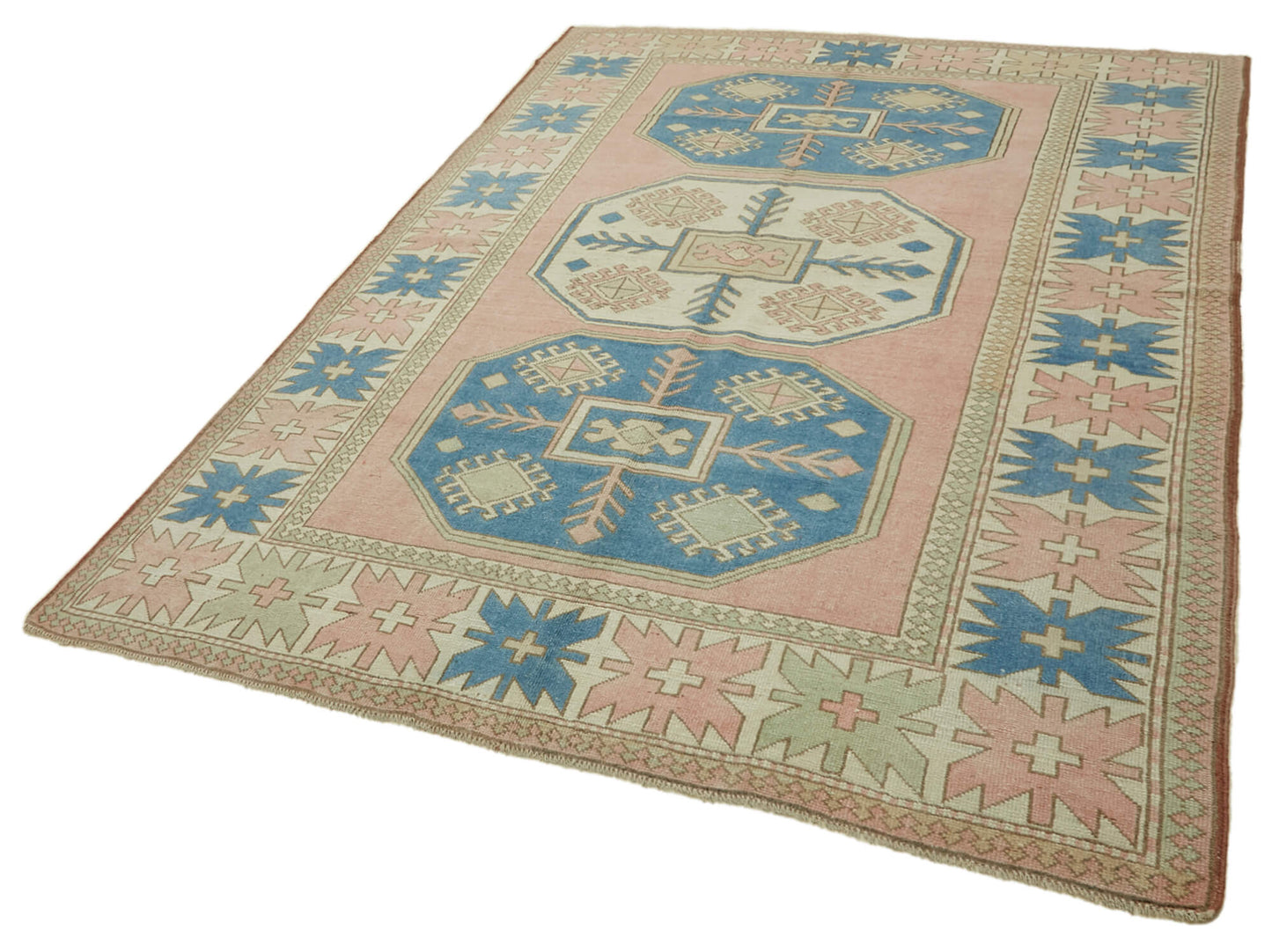 7x10 Vintage Handmade Anatolian Rug - 46815