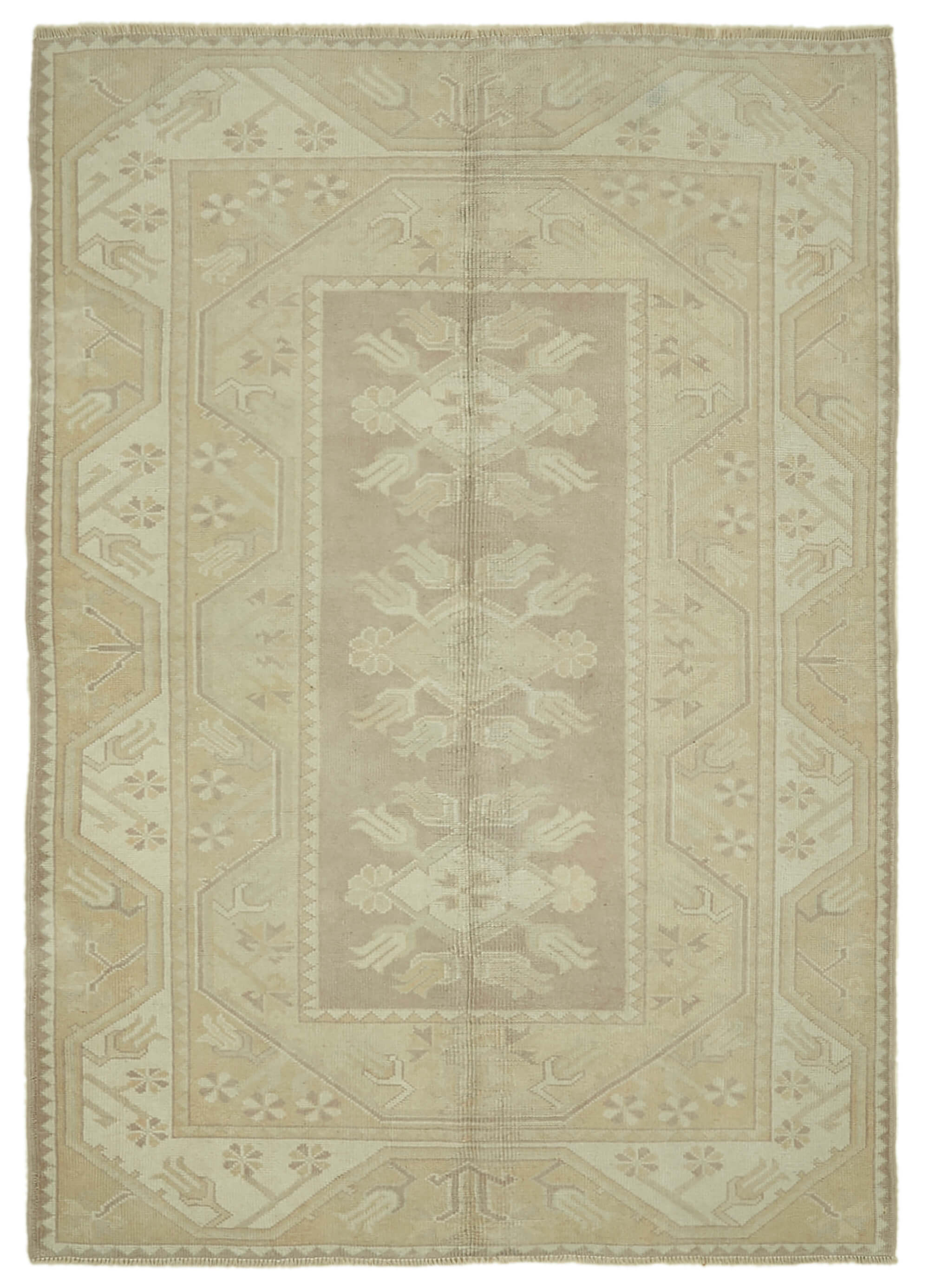 5x7 Vintage Handmade Anatolian Rug - 46817