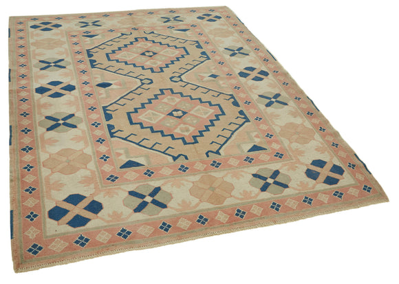 6x8 Vintage Handmade Anatolian Rug - 46821