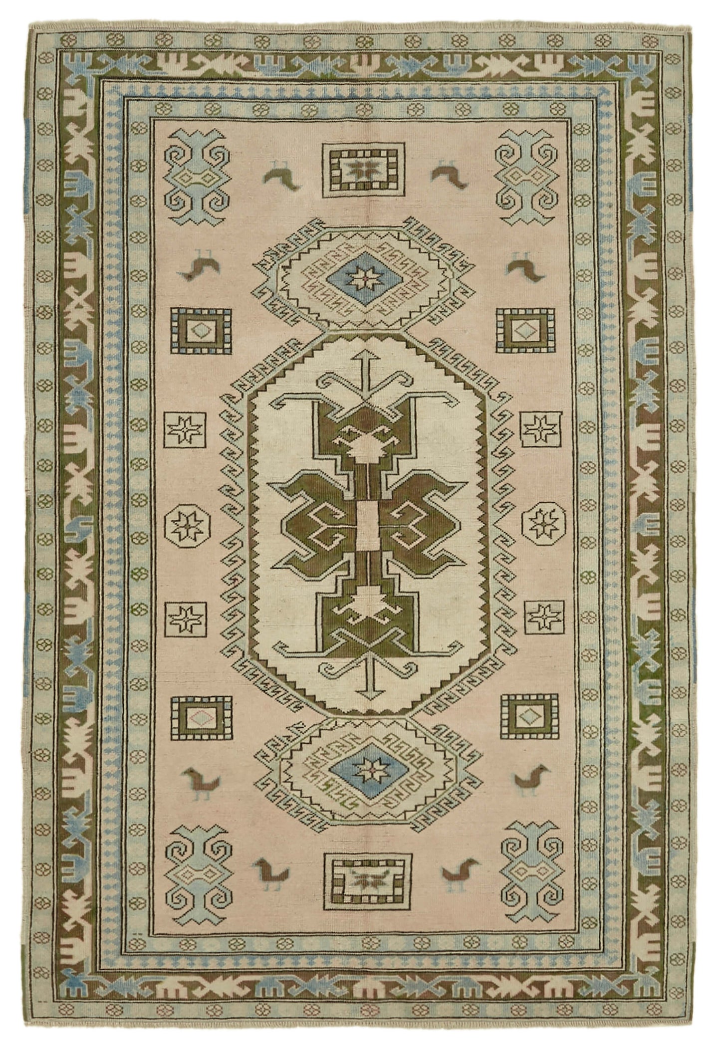 6x8 Vintage Handmade Anatolian Rug - 46823