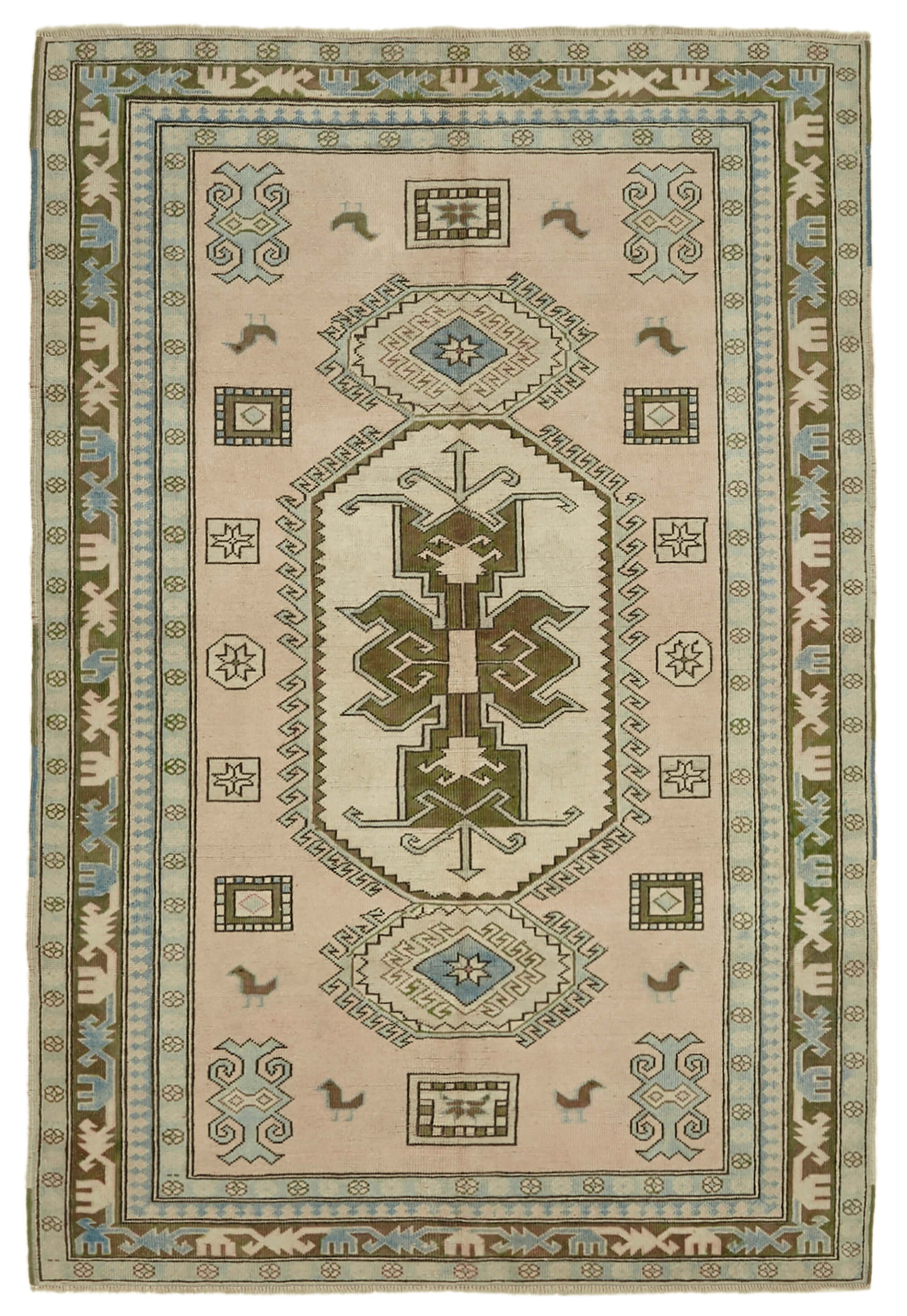 6x8 Vintage Handmade Anatolian Rug - 46823