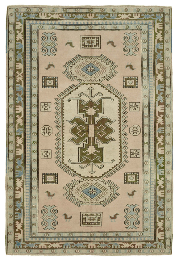 6x8 Vintage Handmade Anatolian Rug - 46823